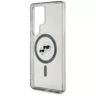   Karl Lagerfeld Button Karl & Choupette Heads Printed Logo Galaxy S25 Ultra MagSafe hátlap tok, fekete
