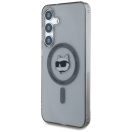 Karl Lagerfeld Button Choupette Head Printed Logo Galaxy S25 MagSafe hátlap tok, fekete