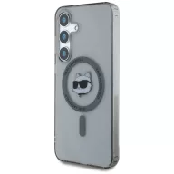   Karl Lagerfeld Button Choupette Head Printed Logo Galaxy S25 MagSafe hátlap tok, fekete