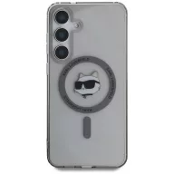   Karl Lagerfeld Button Choupette Head Printed Logo Galaxy S25 MagSafe hátlap tok, fekete