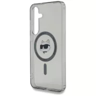   Karl Lagerfeld Button Choupette Head Printed Logo Galaxy S25 MagSafe hátlap tok, fekete