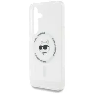   Karl Lagerfeld Button Choupette Head Printed Logo Galaxy S25 MagSafe hátlap tok, fehér