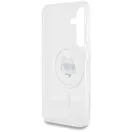 Karl Lagerfeld Button Choupette Head Printed Logo Galaxy S25+ MagSafe hátlap tok, fehér