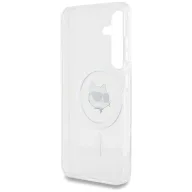   Karl Lagerfeld Button Choupette Head Printed Logo Galaxy S25+ MagSafe hátlap tok, fehér