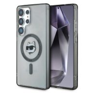   Karl Lagerfeld Button Choupette Head Printed Logo Galaxy S25 Ultra MagSafe hátlap tok, fekete