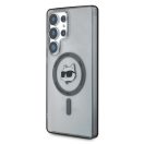 Karl Lagerfeld Button Choupette Head Printed Logo Galaxy S25 Ultra MagSafe hátlap tok, fekete