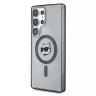   Karl Lagerfeld Button Choupette Head Printed Logo Galaxy S25 Ultra MagSafe hátlap tok, fekete