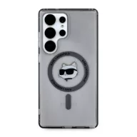   Karl Lagerfeld Button Choupette Head Printed Logo Galaxy S25 Ultra MagSafe hátlap tok, fekete