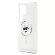   Karl Lagerfeld Button Choupette Head Printed Logo Galaxy S25 Ultra MagSafe hátlap tok, fehér