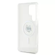   Karl Lagerfeld Button Choupette Head Printed Logo Galaxy S25 Ultra MagSafe hátlap tok, fehér