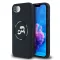 Karl Lagerfeld Liquid Silicone K&CH Heads Apple iPhone 17e / iPhone 16e MagSafe tok, fekete