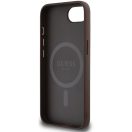 Guess PU Leather 4G Colored Ring Apple iPhone 17e / iPhone 16e MagSafe tok, barna