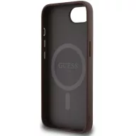   Guess PU Leather 4G Colored Ring Apple iPhone 17e / iPhone 16e MagSafe tok, barna