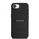 Guess PU Grained Classic Logo Apple iPhone 17e / iPhone 16e MagSafe tok, fekete