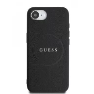   Guess PU Grained Classic Logo Apple iPhone 17e / iPhone 16e MagSafe tok, fekete