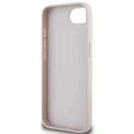   Guess PU Fixed Glitter 4G Metal Logo Apple iPhone 17e / iPhone 16e hátlap tok, rózsaszín