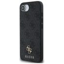 Guess PU 4G Small Metal Logo Apple iPhone 17e / iPhone 16e MagSafe hátlap tok, sötétszürke