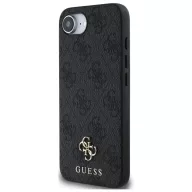   Guess PU 4G Small Metal Logo Apple iPhone 17e / iPhone 16e MagSafe hátlap tok, sötétszürke