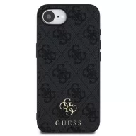   Guess PU 4G Small Metal Logo Apple iPhone 17e / iPhone 16e MagSafe hátlap tok, sötétszürke