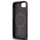 Guess PU 4G Peony Logo Apple iPhone 17e / iPhone 16e MagSafe hátlap tok, barna