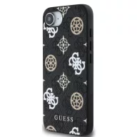   Guess PU 4G Peony Logo Apple iPhone 17e / iPhone 16e MagSafe hátlap tok, fekete