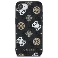   Guess PU 4G Peony Logo Apple iPhone 17e / iPhone 16e MagSafe hátlap tok, fekete