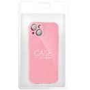 Clear 2mm Apple iPhone 17e / iPhone 16e csillámos szilikon tok, rózsaszín