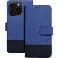   Gomma Apple iPhone 17e / iPhone 16e flip/oldalra nyíló tok kártyatartó résszel, kék