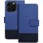 Gomma Apple iPhone 17e / iPhone 16e flip/oldalra nyíló tok kártyatartó résszel, kék