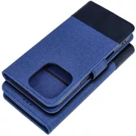   Gomma Apple iPhone 17e / iPhone 16e flip/oldalra nyíló tok kártyatartó résszel, kék