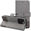 Gomma Apple iPhone 17e / iPhone 16e flip/oldalra nyíló tok kártyatartó résszel, szürke