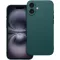 Matt szilikon Apple iPhone 17e / iPhone 16e tok, sötétzöld