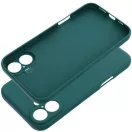 Matt szilikon Apple iPhone 17e / iPhone 16e tok, sötétzöld