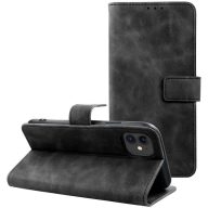   Tender Book Apple iPhone 17e / iPhone 16e flip/oldalra nyíló műbőr tok kártyatartó résszel, fekete