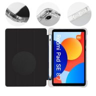   OBAL:ME MistyTab Xiaomi Redmi Pad SE (8.7) oldalra nyíló, kitámasztható tok, fekete