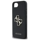 Guess PU Grained 4G Metal Logo Apple iPhone 17e / iPhone 16e hátlap tok, fekete