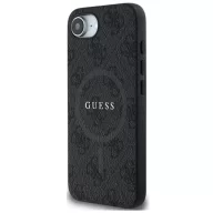   Guess PU Leather 4G Colored Ring Apple iPhone 17e / iPhone 16e MagSafe tok, fekete