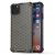 Apple iPhone 13 Pro Max, Műanyag hátlap védőtok, közepesen ütésálló, légpárnás sarok, méhsejt minta, Wooze Honey, fekete