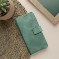   Tender Book Samsung Galaxy A56 flip/oldalra nyíló műbőr tok kártyatartó résszel, zöld