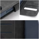 Tender Book Samsung Galaxy A56 flip/oldalra nyíló műbőr tok kártyatartó résszel, fekete