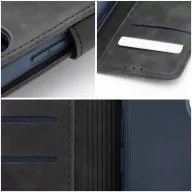   Tender Book Samsung Galaxy A56 flip/oldalra nyíló műbőr tok kártyatartó résszel, fekete