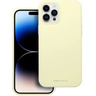   Roar Samsung Galaxy A36 prémium szilikon tok velúr béléssel, világossárga