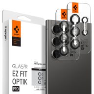   Spigen Glas.tR EZ Fit Optik Pro Samsung Galaxy S24 Ultra Tempered kameralencse-védő fólia felhelyező kerettel, fekete (2db)