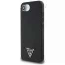 Guess Grained Triangle Apple iPhone 17e / iPhone 16e MagSafe tok, fekete
