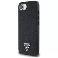   Guess Grained Triangle Apple iPhone 17e / iPhone 16e MagSafe tok, fekete