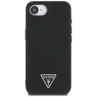   Guess Grained Triangle Apple iPhone 17e / iPhone 16e MagSafe tok, fekete