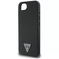   Guess Grained Triangle Apple iPhone 17e / iPhone 16e MagSafe tok, fekete