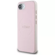   Guess Grained Ring Apple iPhone 17e / iPhone 16e MagSafe tok, rózsaszín