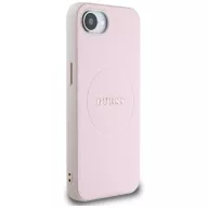   Guess Grained Ring Apple iPhone 17e / iPhone 16e MagSafe tok, rózsaszín