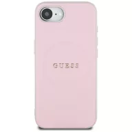   Guess Grained Ring Apple iPhone 17e / iPhone 16e MagSafe tok, rózsaszín